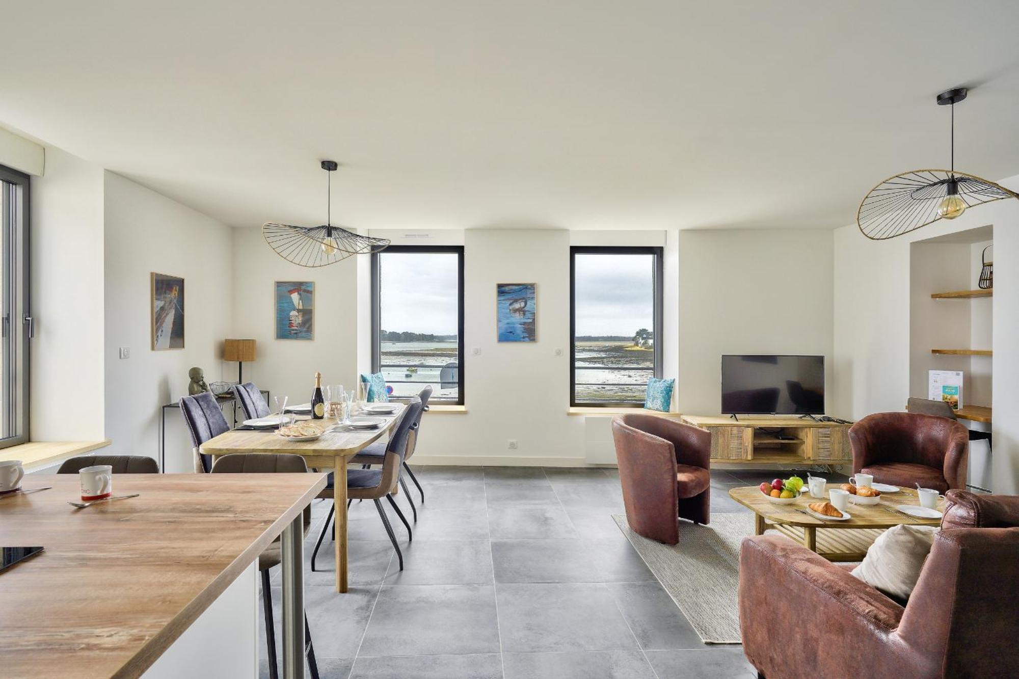 Appartement 4 personnes avec vue mer Île-Tudy Extérieur photo